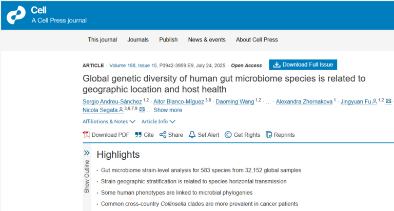 Global genetic diversity of human gut microbiome species is related to geographic location and host health