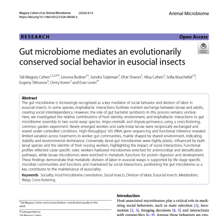 Gut microbiome mediates an evolutionarilyconserved social behavior in eusocial insects